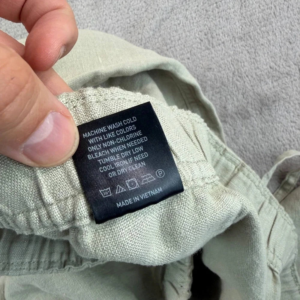 TODD SNYDER Straight Fit 100% Linen Beach Pants in Desert Sage Men 2XL‎ NWT